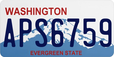 WA license plate APS6759