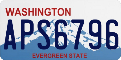 WA license plate APS6796