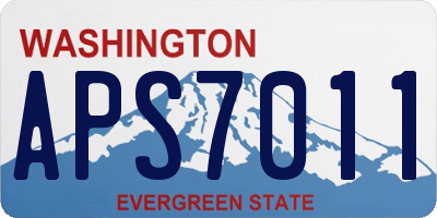 WA license plate APS7011