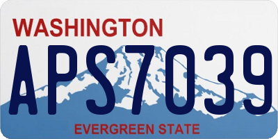 WA license plate APS7039
