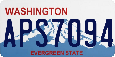 WA license plate APS7094