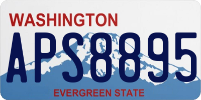 WA license plate APS8895