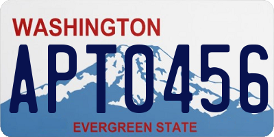 WA license plate APT0456