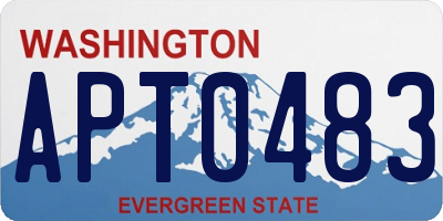 WA license plate APT0483
