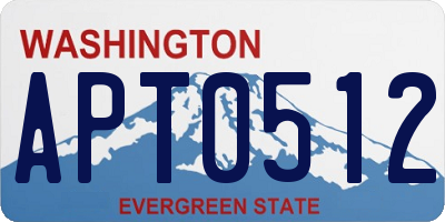 WA license plate APT0512