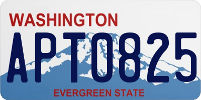 WA license plate APT0825