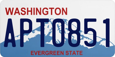 WA license plate APT0851
