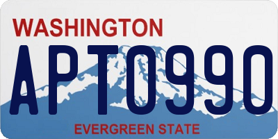 WA license plate APT0990