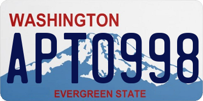WA license plate APT0998