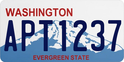 WA license plate APT1237