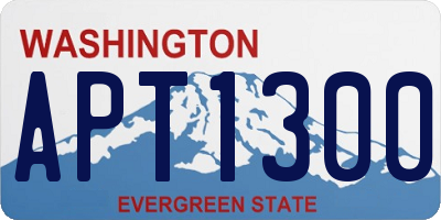 WA license plate APT1300