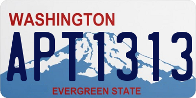 WA license plate APT1313