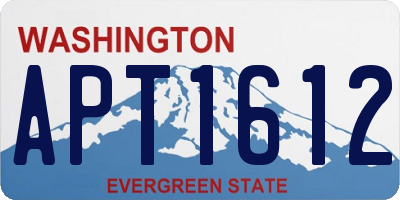 WA license plate APT1612