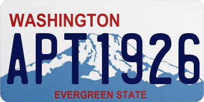 WA license plate APT1926