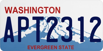 WA license plate APT2312