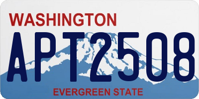WA license plate APT2508