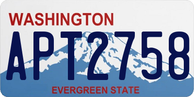 WA license plate APT2758