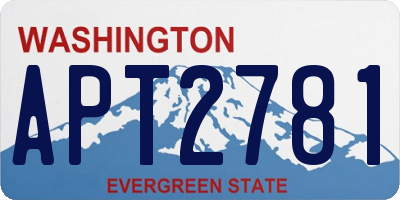 WA license plate APT2781