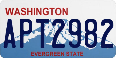 WA license plate APT2982