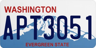 WA license plate APT3051