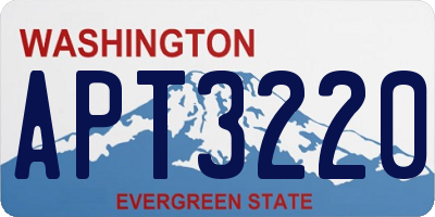 WA license plate APT3220