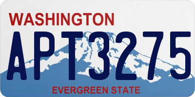 WA license plate APT3275