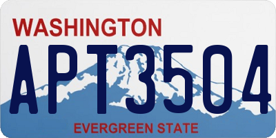 WA license plate APT3504