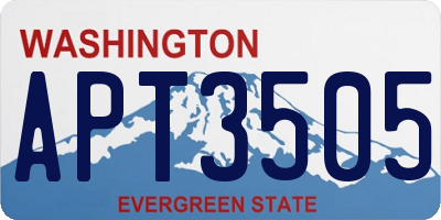 WA license plate APT3505