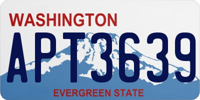 WA license plate APT3639
