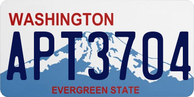 WA license plate APT3704
