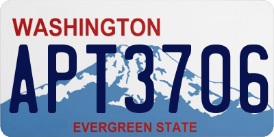 WA license plate APT3706