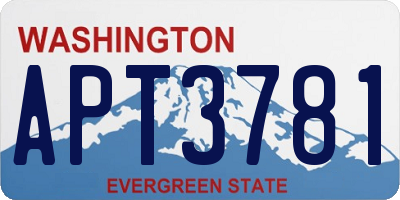 WA license plate APT3781