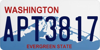 WA license plate APT3817