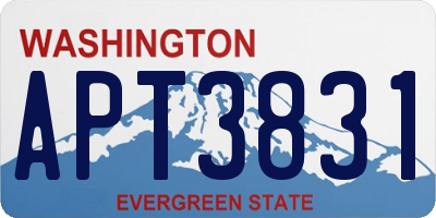 WA license plate APT3831