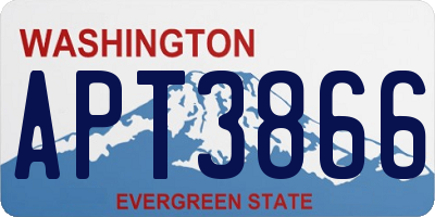 WA license plate APT3866