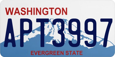 WA license plate APT3997
