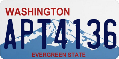 WA license plate APT4136