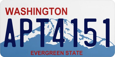 WA license plate APT4151