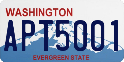 WA license plate APT5001