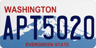 WA license plate APT5020