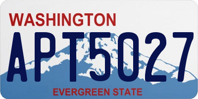 WA license plate APT5027