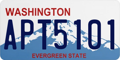 WA license plate APT5101