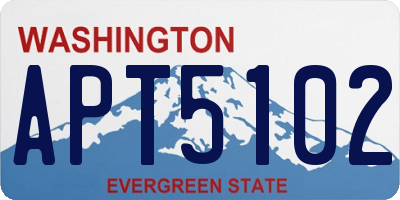 WA license plate APT5102