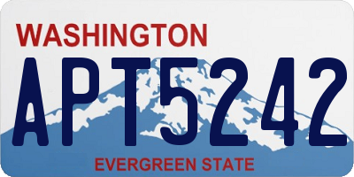 WA license plate APT5242