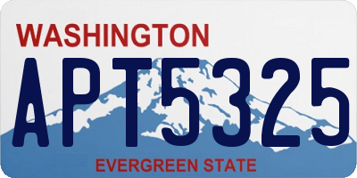 WA license plate APT5325