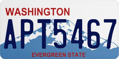 WA license plate APT5467