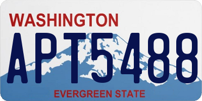 WA license plate APT5488