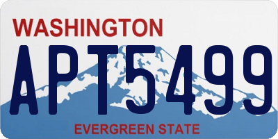 WA license plate APT5499