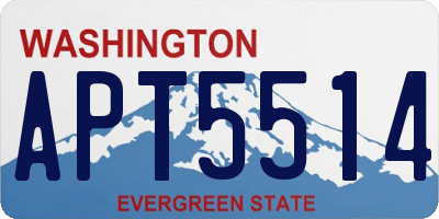 WA license plate APT5514