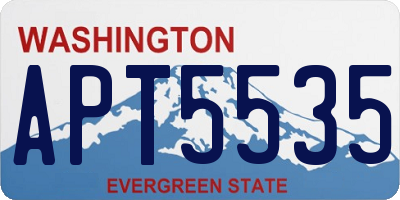 WA license plate APT5535